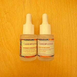 Good Molecules Overnight Exfoliating Treatment and Super Peptide Serum